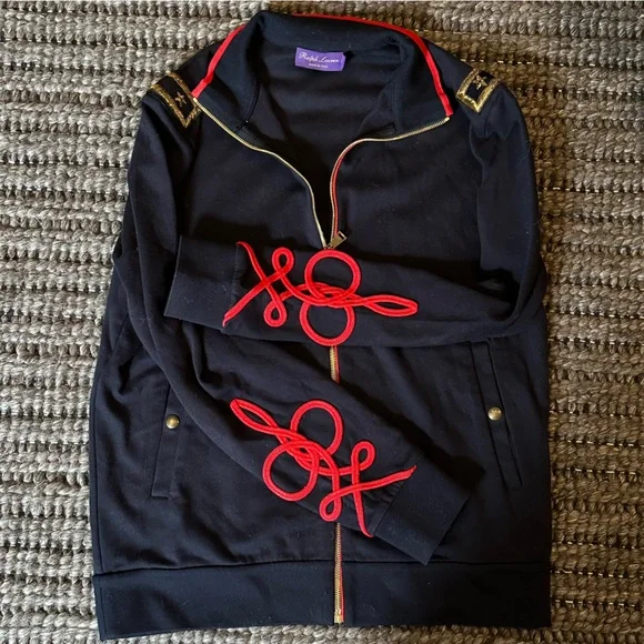 Ralph Lauren Purple Label Uniform Embellished Full Zip - Picture 4 of 9